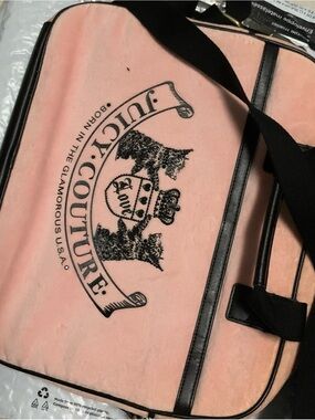 Juicy Couture Pink and Black Laptop Bag